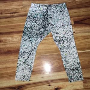 Nike multi color leggings, sz m